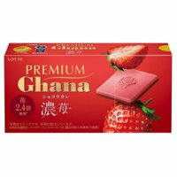 Lotte Premium Ghana Chocolat Carre Dâu đen 64g