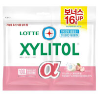 Lotte Xylitol Alpha Gum Moist Peach, 102g, 1 / 2 / 5 gói