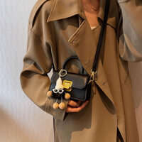 LOTUNA Túi Xách Nữ Mini Đẹp Đeo Chéo Cầm Tay da Pu Tặng móc khóa cute