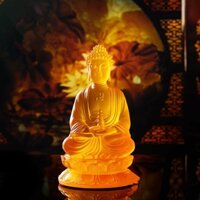 Lotus Base 21cm Resin Pharmacist Buddha Statue ,Tibetan Medicine Figurines