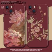 Lotus Thích Hợp Xiaomi 12 Ốp Lưng Điện Thoại Phong Cách Mới 13 / 15 Redmi k80k70 Supreme note14pro Set 11ultra / 10s Phong Cách Trung Hoa k60k50k40k30 Năm Mới turbo3 Mẹ 9 Đỏ