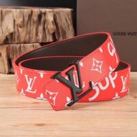 Louis Vuitton LV Thương Hiệu Chính Hãng Dây Da Nam Nữ Cao Cấp Thiết Kế Thắt Lưng Kinh Doanh Thường Ngày Chất Lượng Cao Chữ L Khóa Tối Cao Da Bò Dây Thắt Lưng Chiều Rộng 3.8cm L14