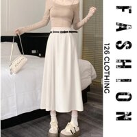 Louis19 Chân Váy Dáng Dài Xếp Ly Lưng Thun Phía Sau Che Khuyết Điểm Có Bigsize Mã 099