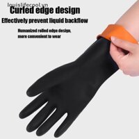 Louislifecool 35 / 45 / 55cm Găng Tay Đen Găng Tay Cao Su Chịu Axit Kiềm Hóa Học Làm Việc An Toàn Cho Công Nghiệp Lao Động Găng Tay Mới