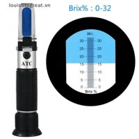 Louislifegreat 0-32% Brix đường rượu bia trái cây quy mô khúc xạ mét bộ công cụ kiểm tra Mới