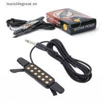 Louislifegreat Clip-on Pickup Acoustic Guitar Bass Pickup Audio12 Lỗ Đầu Chuyển Đổi Khuếch Đại Mới