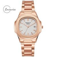 Louiswiss Đồng hồ nam Nautilus Đồng hồ nam mặt vuông phát sáng Đồng hồ thépthời trang Nautilus Watch