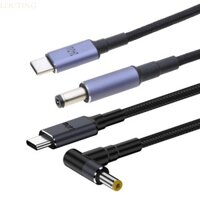 Louting 140W PD USB Type C Đầu vào nam sang DC5 5x2 1mm 5 5x2 5mm Cáp sạc điện nam cho máy tính xách tay Sạc Ca