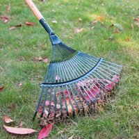 Louting Shrub Rake cho đầu 22 Dụng cụ làm vườn răng Chổi cỏ Hình dây thép độc hại Nông nghiệp rụng lá Carbon St