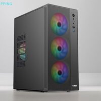 [Lov] Hộp đựng PC để bàn Mini Tháp máy tính cho bo mạch chủ Micro-ATX / ITX 250mm GPU Card đồ họa Chiều dài 9cm Quạt làm mát không khí SSD + HDD [OV]