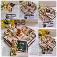 Love box - Hộp quà ảnh tone màu nâu tây size 11cm dáng trái tim 2 lớp định lượng giấy 350gsm