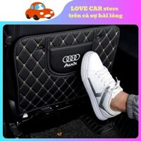 (LOVE CAR) Miếng lót lưng ghế chống xước - tấm chắn da PU kèm đựng đồ siêu tiện lợi