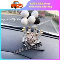 (LOVE CAR) Set trang trí taplo xe vượng miện siêu xinh