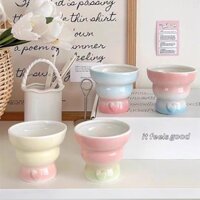 Love Gradient Macaron Ice Cream Cup Cà phê Latte Cốc nước gốm