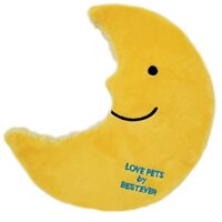 【LOVE PETS by BESTEVER】 Crescent Moon Treat Pocket Thin & Chewy Easy-to-Chew Dog Toy Pet Toy Makes Crinkle and Squeak Sounds Stress Relief Play Together Thin & Chewy Moon