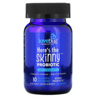 LoveBug Probiotics Here’s The Skinny Probiotic 10 Billion CFU 30 Count