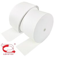 Lovetex CÓ KEO Băng đai nhám xé có keo 50-127mm, velcro, khóa nhám, băng dính gai bông các loại-Hàng cuộn GIÁ 1 MET - Đai dán gai 50mm - Trắng