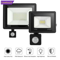 Lovetouch 1 Đèn LED Cảm Biến Chuyển Động Đèn Pha Ngoài Trời Đèn Tường Trắng 50W 30W 20W 10W IP66 Đèn LED Chống Nước Cho Sân Vườn O6Z3