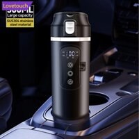Lovetouch 12V / 24V 500ml Làm Nóng Xe Thông Minh Sưởi Ấm Cốc Điều Khiển Nhiệt Độ Ấm Siêu Tốc Điện Cốc Thép Không Gỉ Nước Ấm Chai J7S8