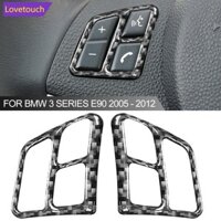 Lovetouch 2 Chiếc Ô Tô Vô Lăng Nút Bao Viền Miếng Dán Sợi Carbon Cho Xe BMW 3 Series E90 2005 - 2012 B3M6