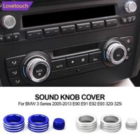 Lovetouch 3 Cái / 4 Chiếc Ô Tô Điều Hòa Âm Thanh Núm Bao Da Trang Trí Nội Thất Ô Tô Cho Xe BMW 3 Series 2005-2013 E90 E91 E92 E93 320i 325i J5L6