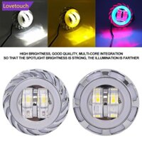 Lovetouch 8000LM Đèn Pha Xe Máy LED Thiên Thần Quỷ Mắt Đèn Pha Máy Chiếu Ống Kính Tia Cao / Thấp Nhấp Nháy Spotlight DRL Đèn Kép G1L9