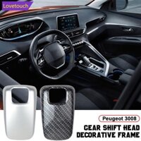 Lovetouch Kiểu Dáng Xe Bánh Răng Dịch Chuyển Núm Bánh Răng Đầu Bao Dán Viền Sợi Carbon Cho Xe Đạp Peugeot 3008 GT 2017-2020 D2W8