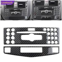 Lovetouch Xe Điều Khiển Trung Tâm Điều Hòa Không Khí CD Bảng Điều Khiển Bao Viền Sợi Carbon Cho Xe Mercedes Benz C Lớp W204 C200 C260 C300 C180 2007-2010 R1T2