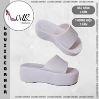 LOVIIECORNER DÉP NỮ ĐẾ XUỒNG - DÉP XUỒNG THỜI TRANG QUAI NGANG BẢN TO TRƠN HIỆN ĐẠI ĐẾ BẰNG D220949