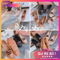 LOVIIECORNER- GIÀY BÚP BÊ BỆT DA BÒ KHOÁ XÍCH - GIÀY BỆT NỮ DA MỀM KHÓA THỜI TRANG - GIÀY MỌI NỮ ĐẾ BỆT CAO CẤP  B191297