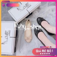 LOVIIECORNER- GIÀY BÚP BÊ BỆT DA THẬT CÔNG SỞ - GIÀY BỆT NỮ MŨI TRÒN NƠ ĐẾ MỀM CAO SU -BÚP BÊ BỆT NỮ MŨI TRÒN - B200307