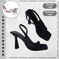 LOVIIECORNER - GIÀY SANDAL CAO GÓT NỮ - GUỐC THỜI TRANG QUAI NGANG - GIÀY NỮ MŨI VUÔNG HẬU THUN G231094