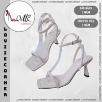 LOVIIECORNER - GIÀY SANDAL CAO GÓT NỮ CÔNG SỞ - SANDAL HEELS QUAI MẢNH MŨI VUÔNG - CAO GÓT NỮ BASIC 7 PHÂN - G240504