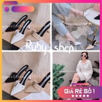 LOVIIECORNER- GUỐC SỤC NỮ  MŨI NHỌN GÓT 7CM - DÉP GUỐC SỤC MŨI NHỌN CAO GÓT THỜI TRANG - DÉP SỤC NỮ MŨI NHỌN D200922