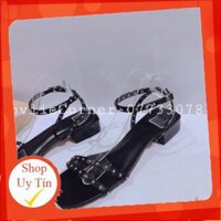 LOVIIECORNER- SANDAL QUAI MẢNH 3CM DÂY CHÉO - GIÀY SANDAL NỮ ĐẾ BỆT DÂY MẢNH QUAI CHÉO - SANDAL CAO GÓT ĐẾ VUÔNG S210324
