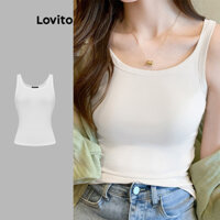 Lovito Áo ba lỗ trơn đơn giản cho nữ L118ED218