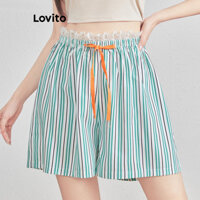 Lovito Áo thun ren sọc thông thường dành cho nữ  L122AD024