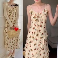 Lovito Đầm họa tiết hoa Ditsy thường ngày cho nữ LNE75126