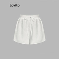 Lovito Quần short rút dây trơn đơn giản dành cho nữ L114AD087