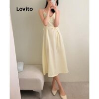 Lovito Váy ren trơn thông thường cho nữ LNM75168