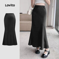 Lovito Váy Sashes trơn thanh lịch dành cho nữ L121MD382