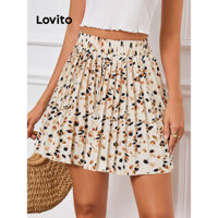 Lovito Váy xếp li chấm bi phong cách boho cho nữ LBL16011