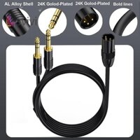 [Lovivivi] 2in1 6.35mm Sang Xlr Cáp Nữ Đầu Nối Bộ Chuyển Đổi Micro Cho Loa Hệ Thống Âm Thanh Hi-Fi Bảng Điều Khiển Âm Thanh Trộn Giai Đoạn Karaoke MỚI