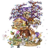 LOZ 1065 NGÔI NHÀ TRÊN CÂY YÊU TINH bộ đồ chơi xếp lắp ráp ghép mô hình Girl ELVES TREE HOUSE Con Gái 3991 khối