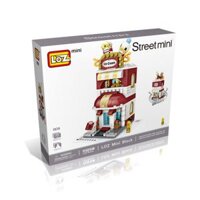 LOZ 1626 non Lego QUÁN KEM MINI STREET VIEW bộ đồ chơi xếp lắp ráp ghép mô hình Mini Modular Đường Phố Thu Nhỏ 322 khối