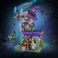 🎀Loz khối xây dựng khoa học kỳ lạ ngôi nhà phù thủy ngôi nhà Halloween lắp ráp đồ chơi xếp hình xếp🎀