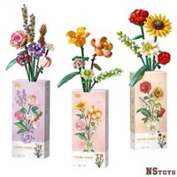 LOZ mini building Blocks Kids Cô gái Đồ chơi Hoa Xếp hình Phụ nữ Quà tặng Trang trí nội thất