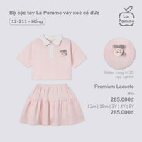 LP - Bộ cộc tay La Pomme váy xoè cổ đức - Hồng - SS25.T2A