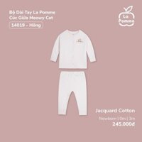 LP - Bộ Dài Tay La Pomme Cúc giữa Meowy Cat - Newborn Hồng - Thu Đông.