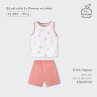 LP - Bộ sát nách La Pomme vui nhộn - 3Y Hồng SS24.T4B - HABB